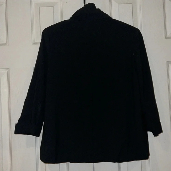 Alice +  Olivia Black Ruffle Jacket Blazer, Size Small - Picture 9 of 17